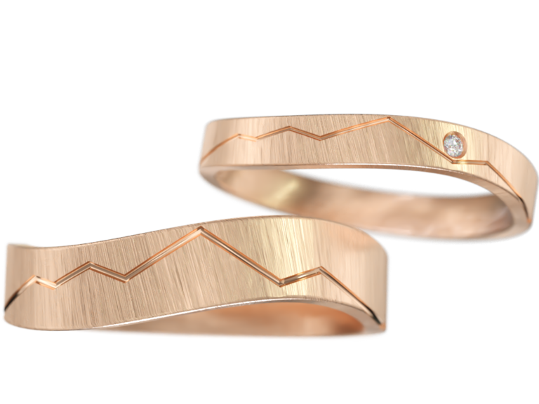 Paire d'alliances Cimes Twist